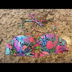 VS Bandeau Floral Bikini Top - 34a - Like New